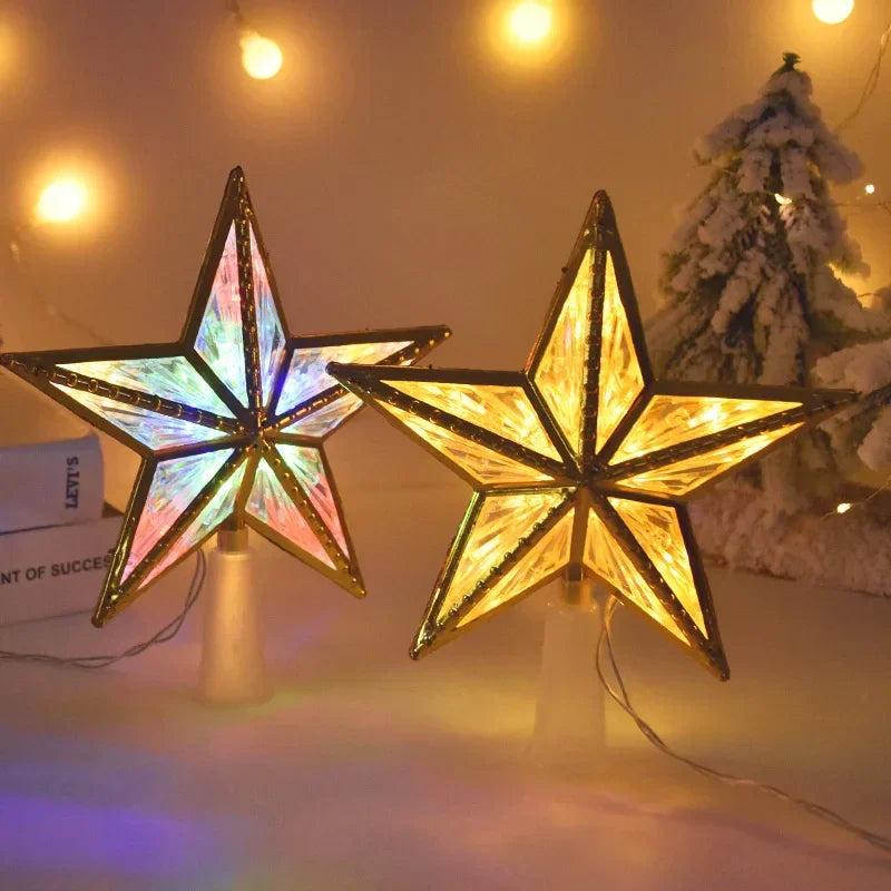 Crystal-Effect LED Christmas Tree Topper Star – 4 Designs – view 5