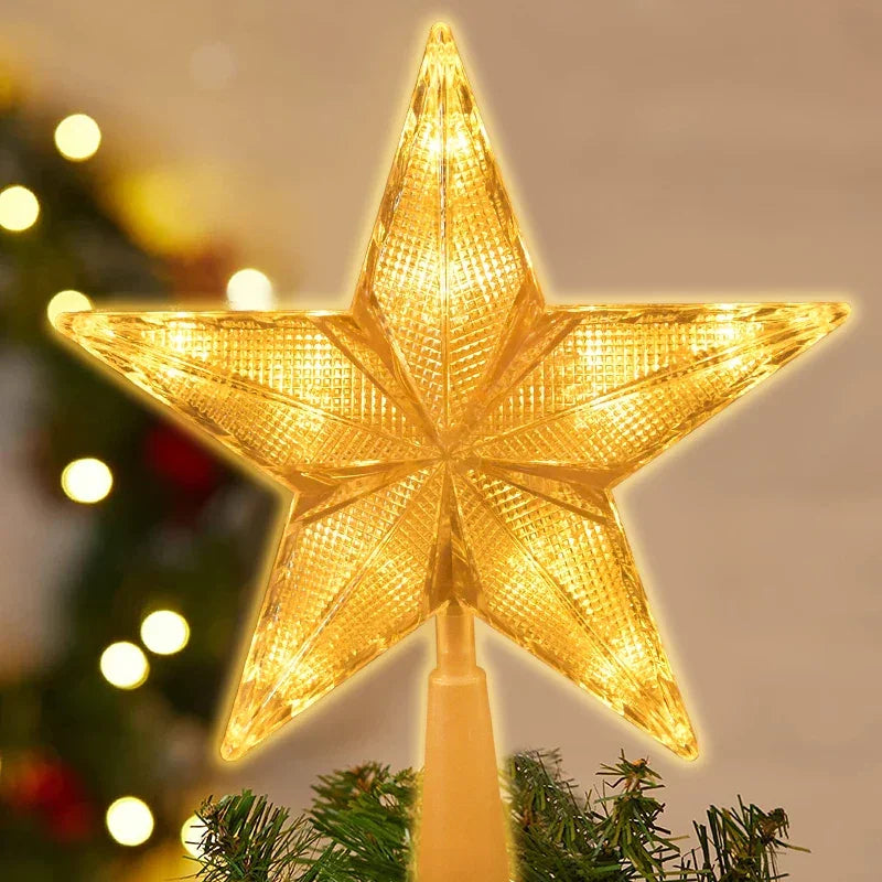 Crystal-Effect LED Christmas Tree Topper Star – 4 Designs – view 6