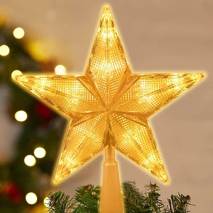 Crystal-Effect LED Christmas Tree Topper Star – 4 Designs – view 6