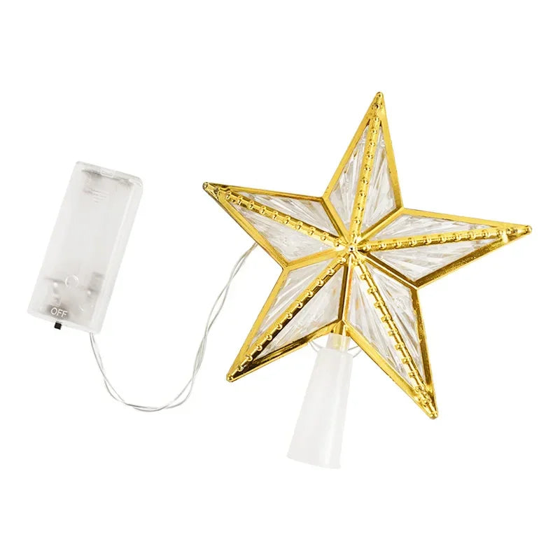 Crystal-Effect LED Christmas Tree Topper Star – 4 Designs – view 8
