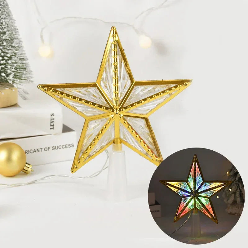 Crystal-Effect LED Christmas Tree Topper Star – 4 Designs – view 11