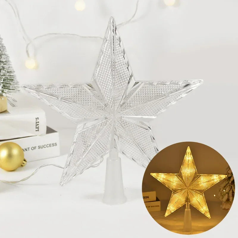 Crystal-Effect LED Christmas Tree Topper Star – 4 Designs – view 12
