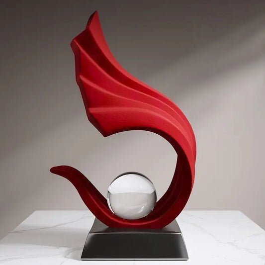 26.5cm Crystal-Effect Feng Shui Decorative Sculpture