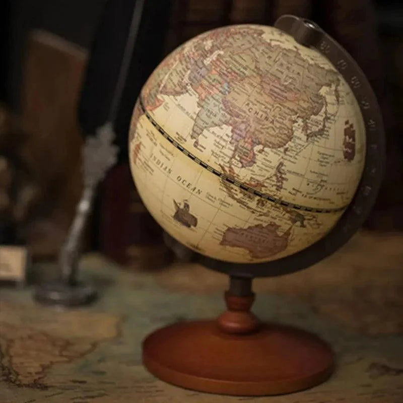 Decorative Desktop Globe with English Map