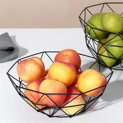 Decorative metal fruit basket – view 2