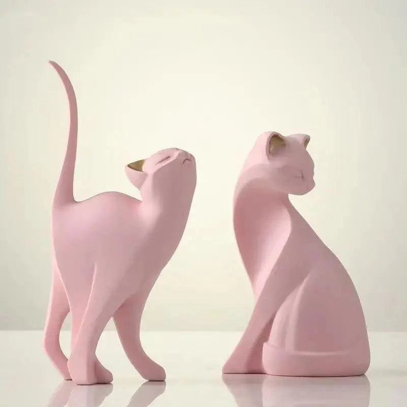 Decorative Resin Cat Sculptures – Models A & B – view 2