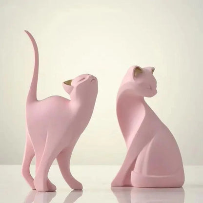 Decorative Resin Cat Sculptures – Models A & B – view 2