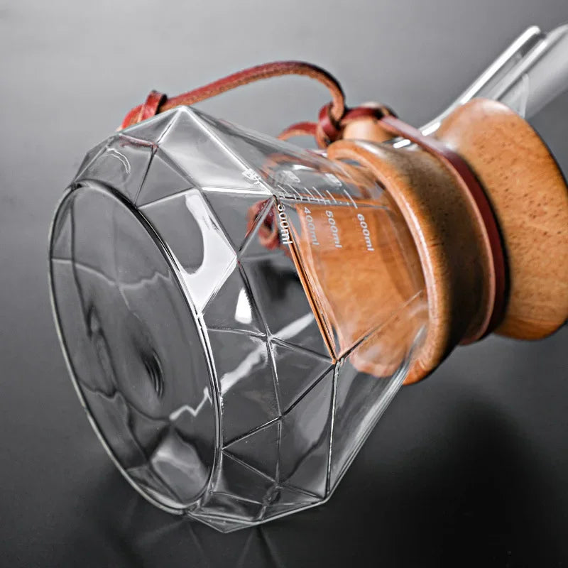 Diamond Borosilicate Glass Pour-Over Coffee Maker – view 2