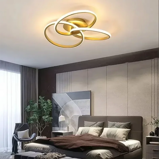 Dimmable Trefoil Ceiling Light – Gold or Black
