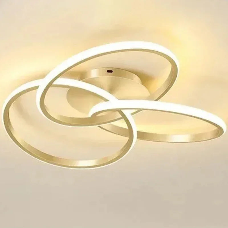 Dimmable Trefoil Ceiling Light – Gold or Black – view 4