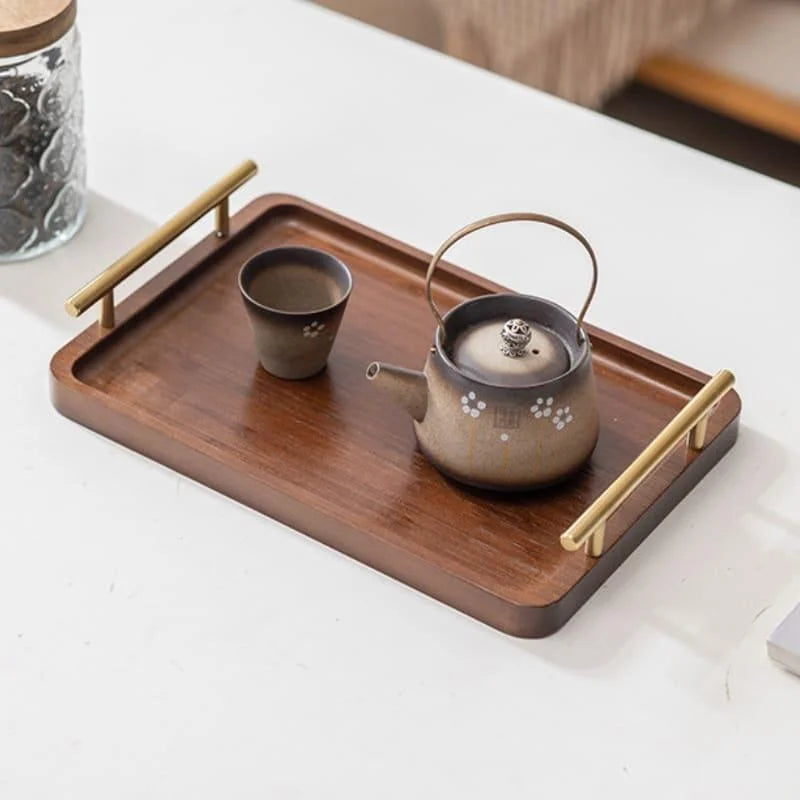 Rectangular ebony wood serving tray – view 5