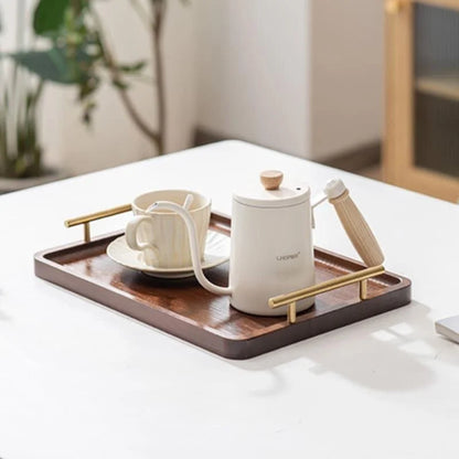 Rectangular ebony wood serving tray – view 7