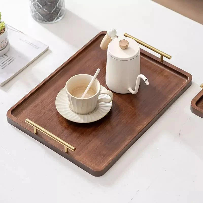 Rectangular ebony wood serving tray – view 9