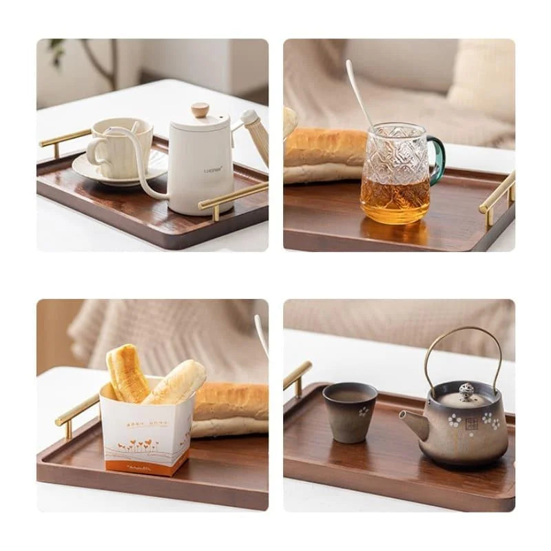 Rectangular ebony wood serving tray – view 10