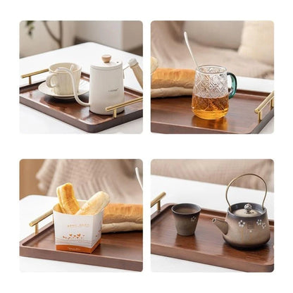 Rectangular ebony wood serving tray – view 10