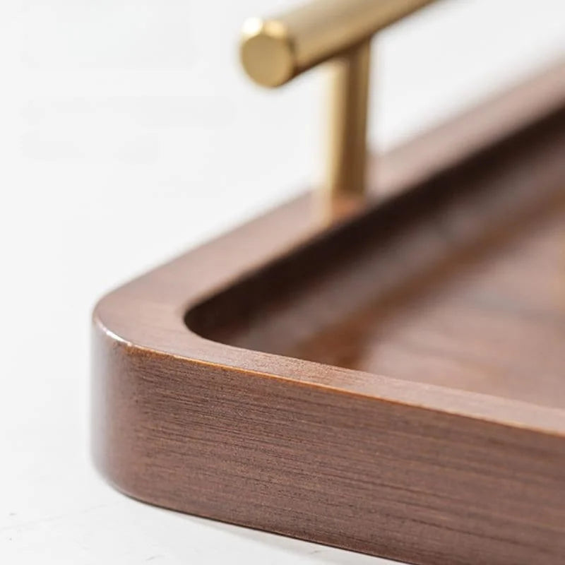 Rectangular ebony wood serving tray – view 11