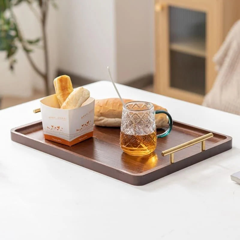 Rectangular ebony wood serving tray – view 13