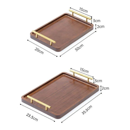 Rectangular ebony wood serving tray – view 14
