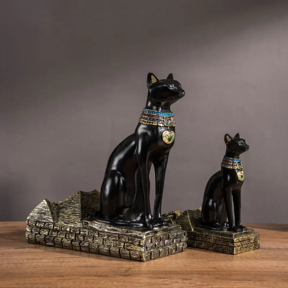 Egyptian Resin Wine Bottle Holder – Anubis & Bastet – view 6