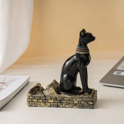Egyptian Resin Wine Bottle Holder – Anubis & Bastet – view 8