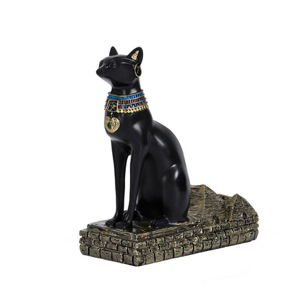 Egyptian Resin Wine Bottle Holder – Anubis & Bastet – view 14