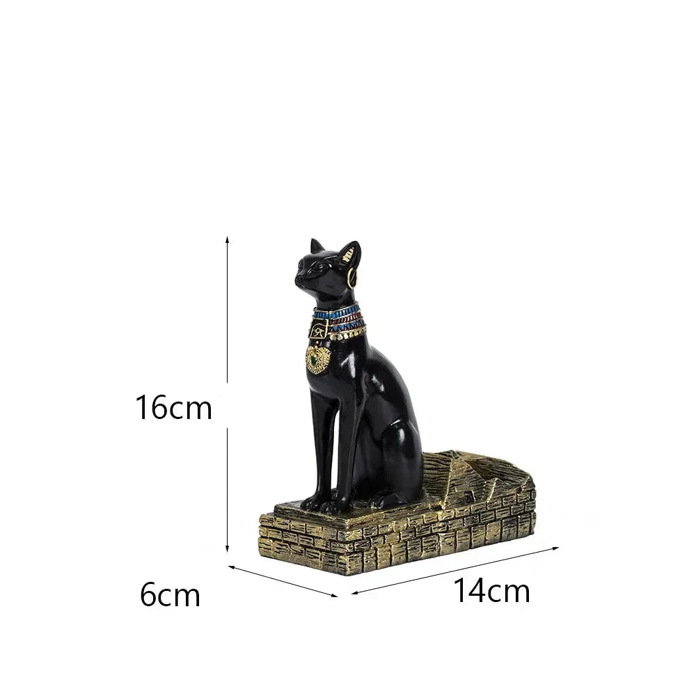 Egyptian Resin Wine Bottle Holder – Anubis & Bastet – view 15