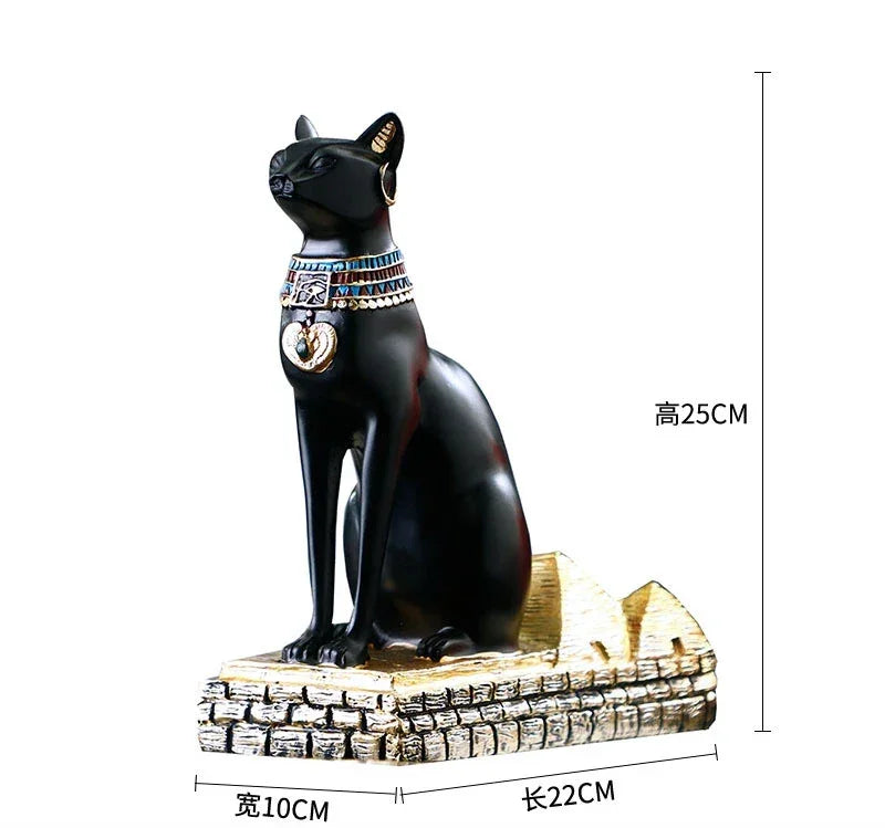 Egyptian Resin Wine Bottle Holder – Anubis & Bastet – view 16
