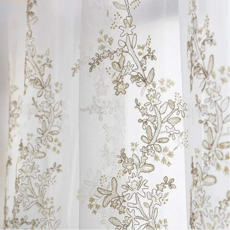 Embroidered Cutwork Voile Curtain Panel – view 3