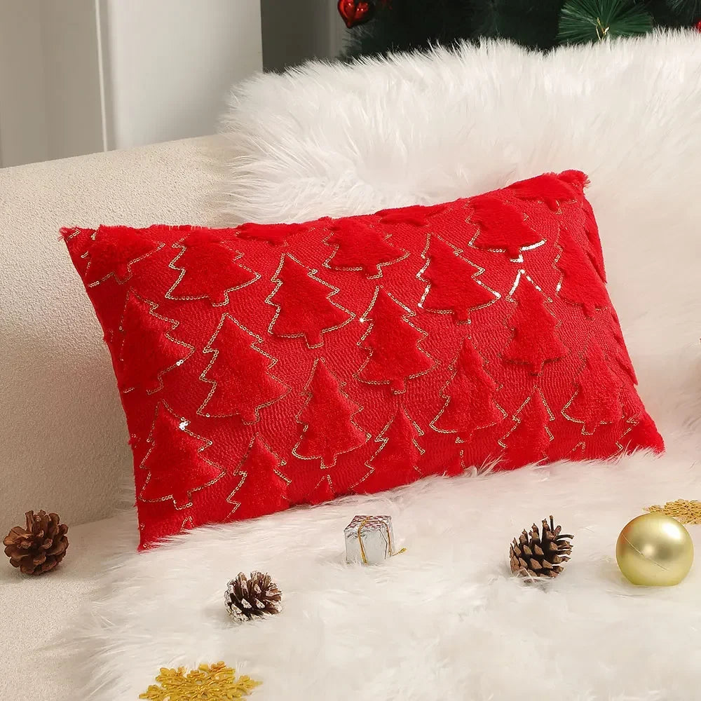 Embroidered Plush Christmas Cushion Cover – view 3