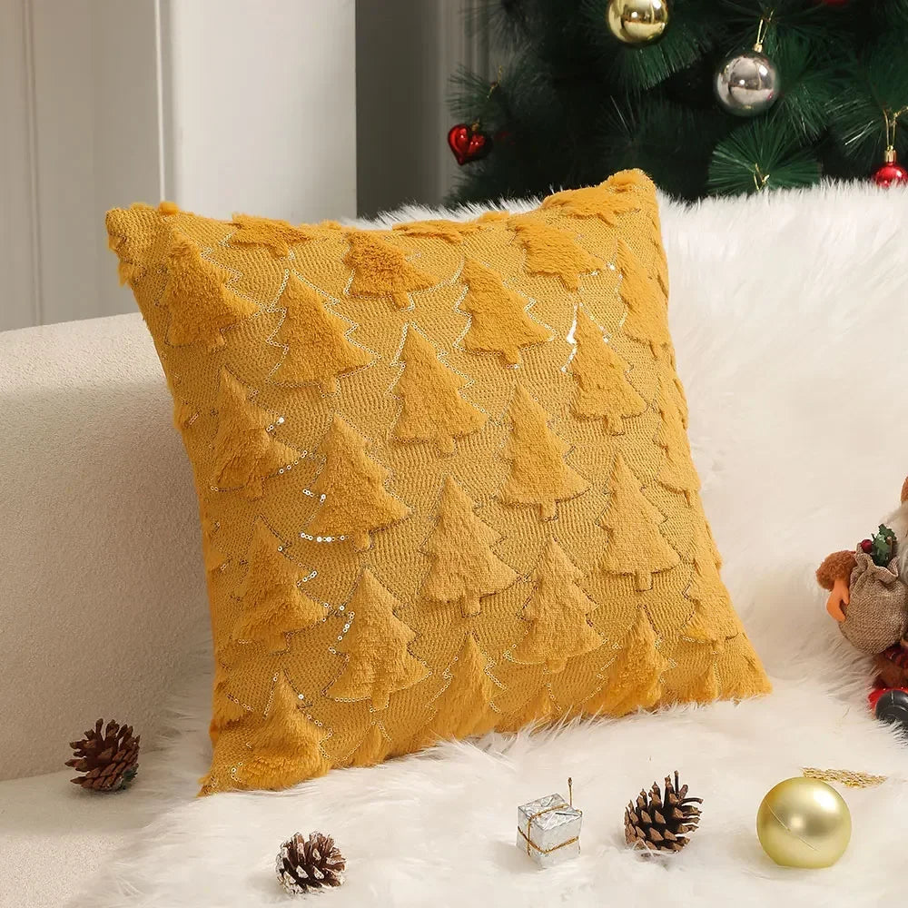 Embroidered Plush Christmas Cushion Cover – view 9