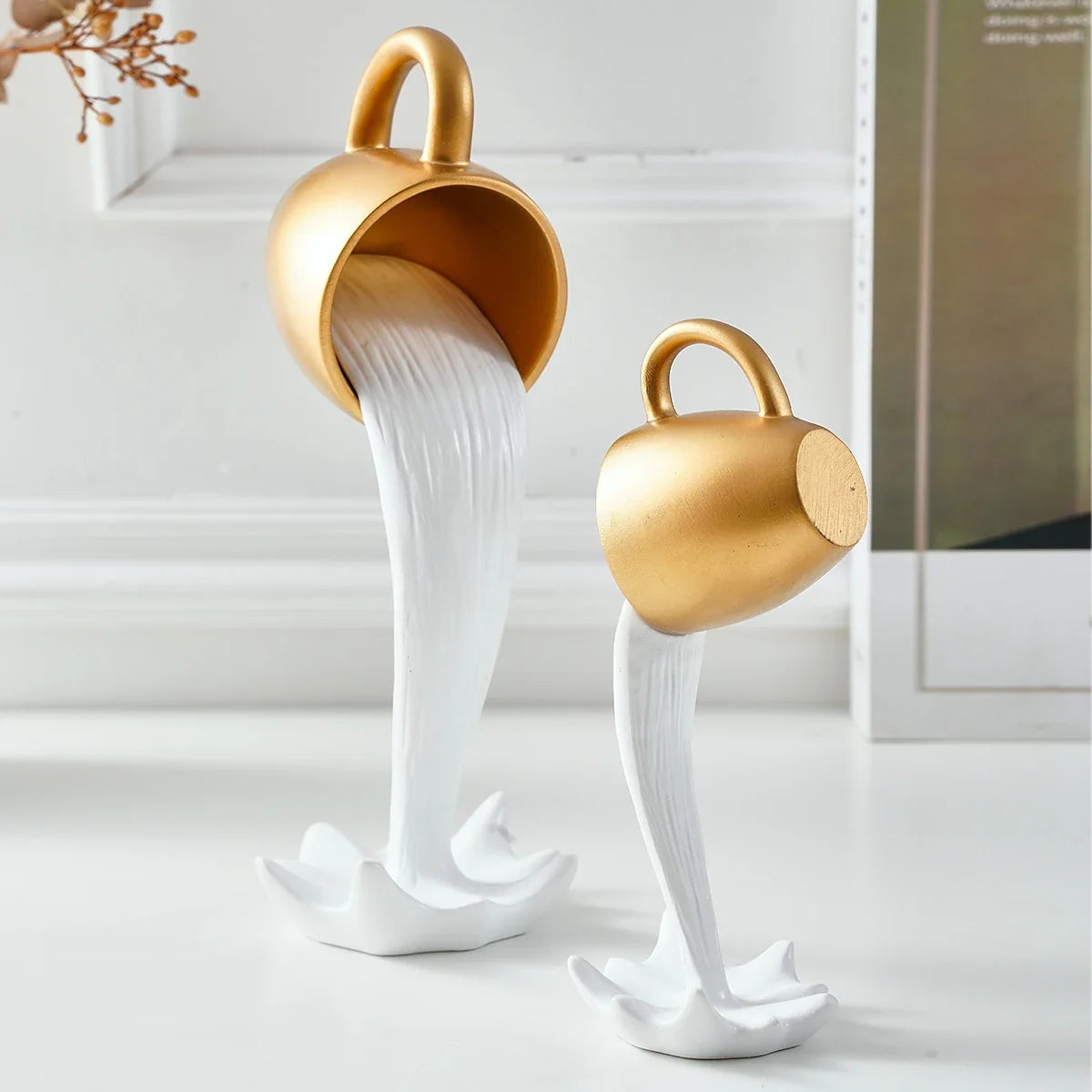 3D Floating Cup Wall Sculpture – 2 Finishes