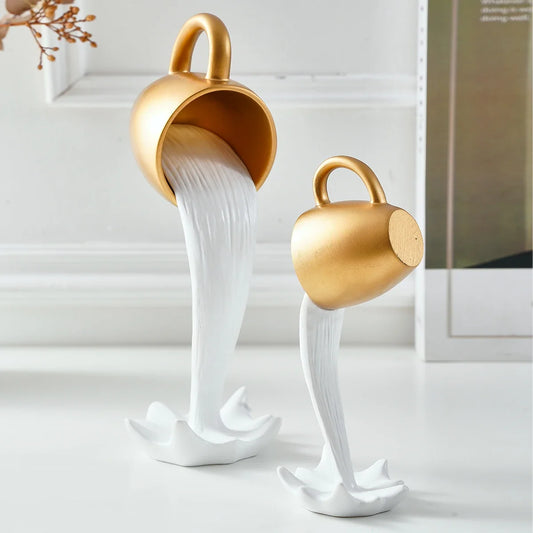 3D Floating Cup Wall Sculpture – 2 Finishes