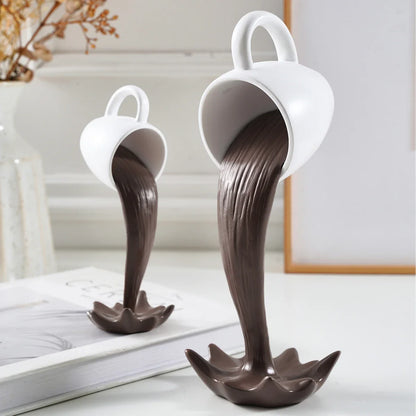 3D Floating Cup Wall Sculpture – 2 Finishes – view 2