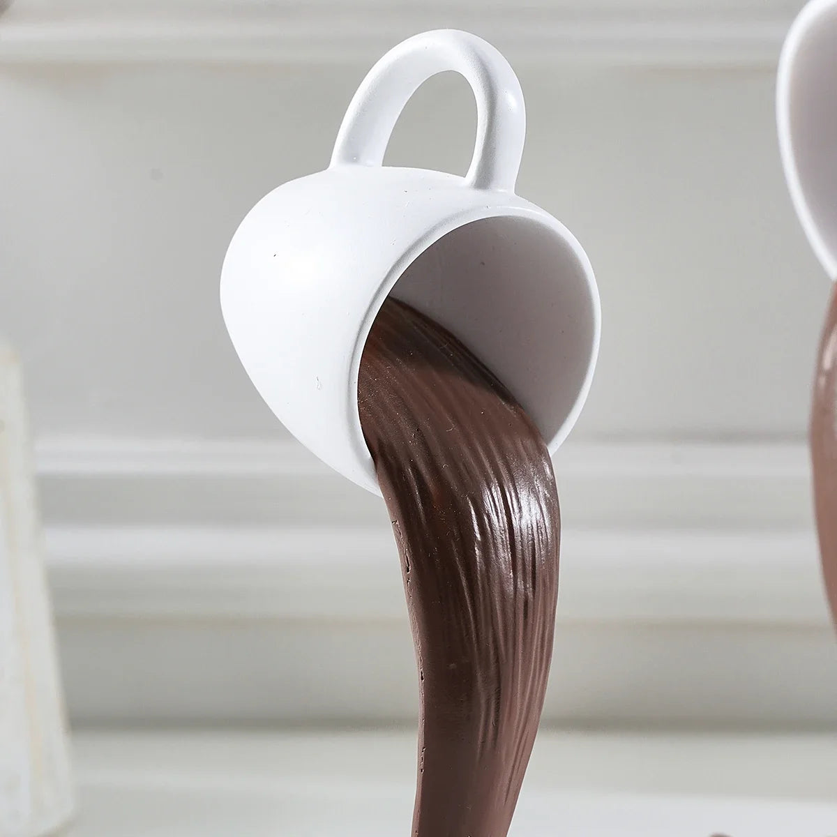 3D Floating Cup Wall Sculpture – 2 Finishes – view 3