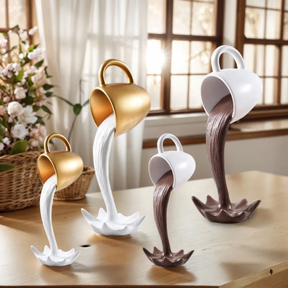 3D Floating Cup Wall Sculpture – 2 Finishes – view 8