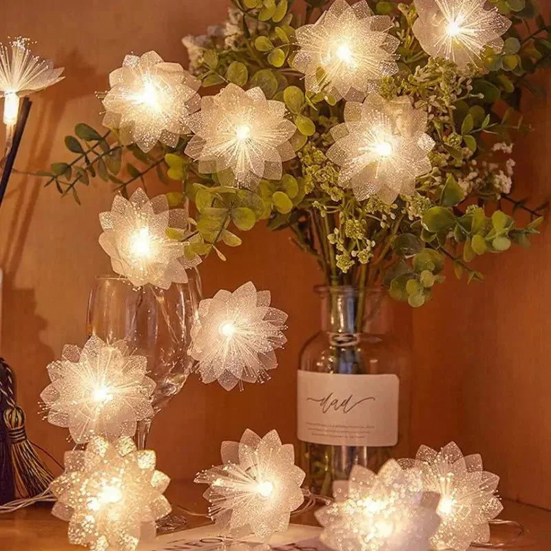Floral LED Christmas String Lights – 2m or 3m