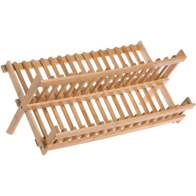Foldable Bamboo Dish Drying Rack – 16 Slots – view 4