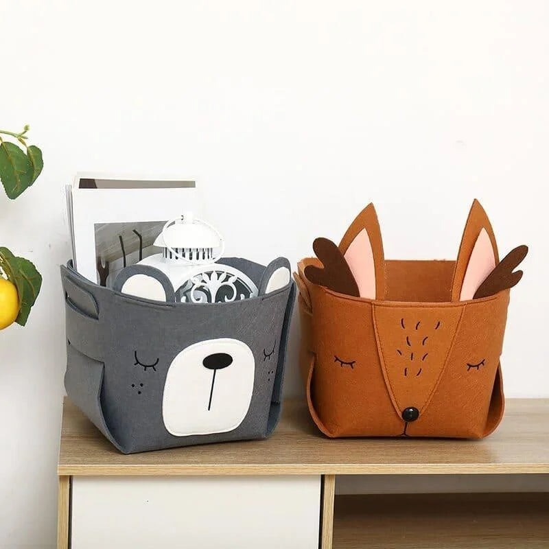 Foldable Kids Fabric Toy Storage Basket