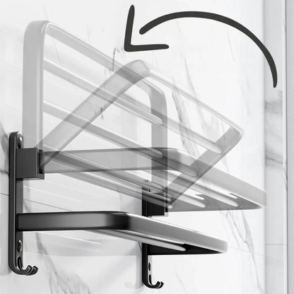 Foldable Wall-Mounted Towel Rack with Hook – view 3
