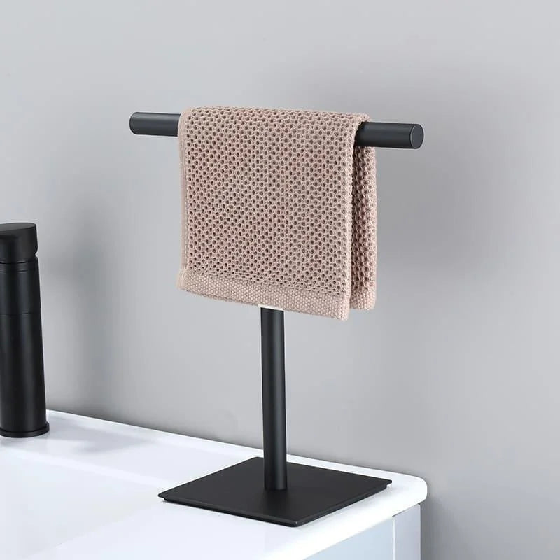 Freestanding Stainless Steel Towel Rack with Non-Slip Base