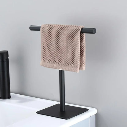 Freestanding Stainless Steel Towel Rack with Non-Slip Base