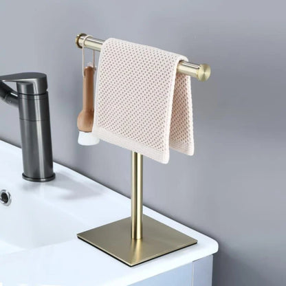 Freestanding Stainless Steel Towel Rack with Non-Slip Base – view 2