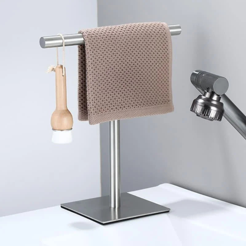 Freestanding Stainless Steel Towel Rack with Non-Slip Base – view 3