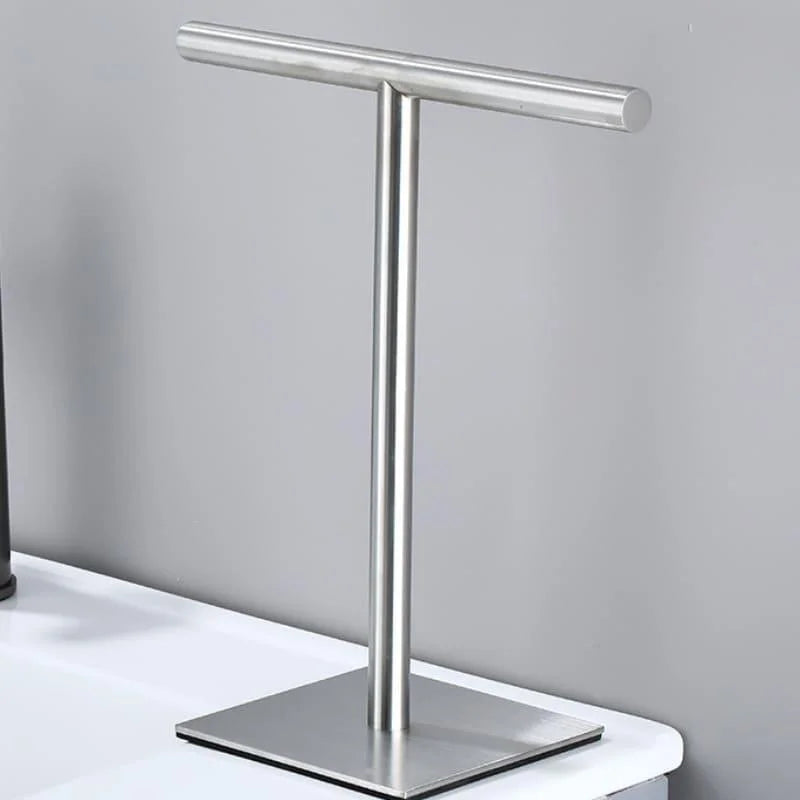 Freestanding Stainless Steel Towel Rack with Non-Slip Base – view 4