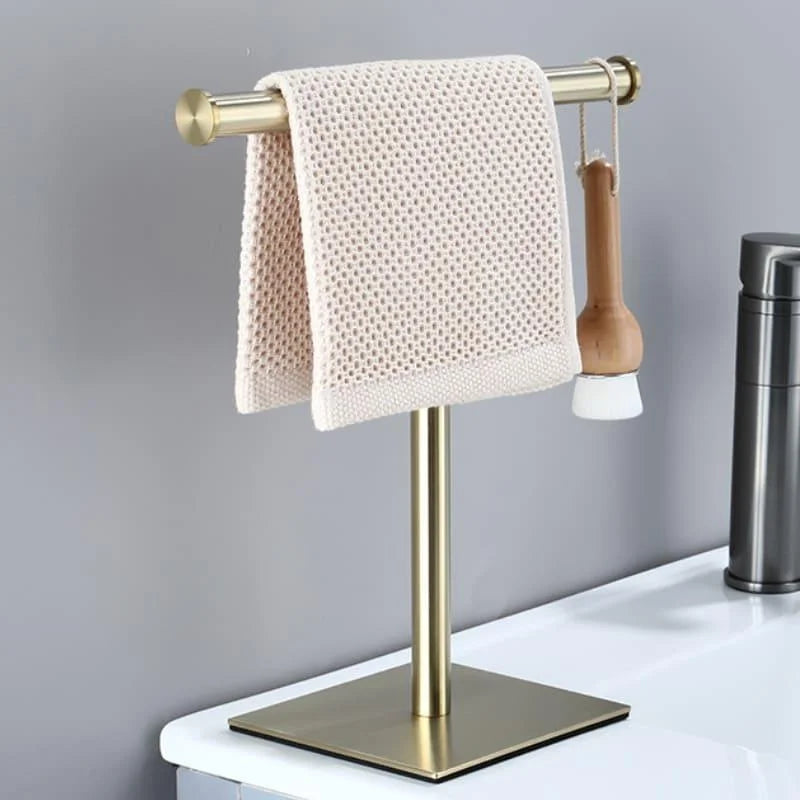 Freestanding Stainless Steel Towel Rack with Non-Slip Base – view 6