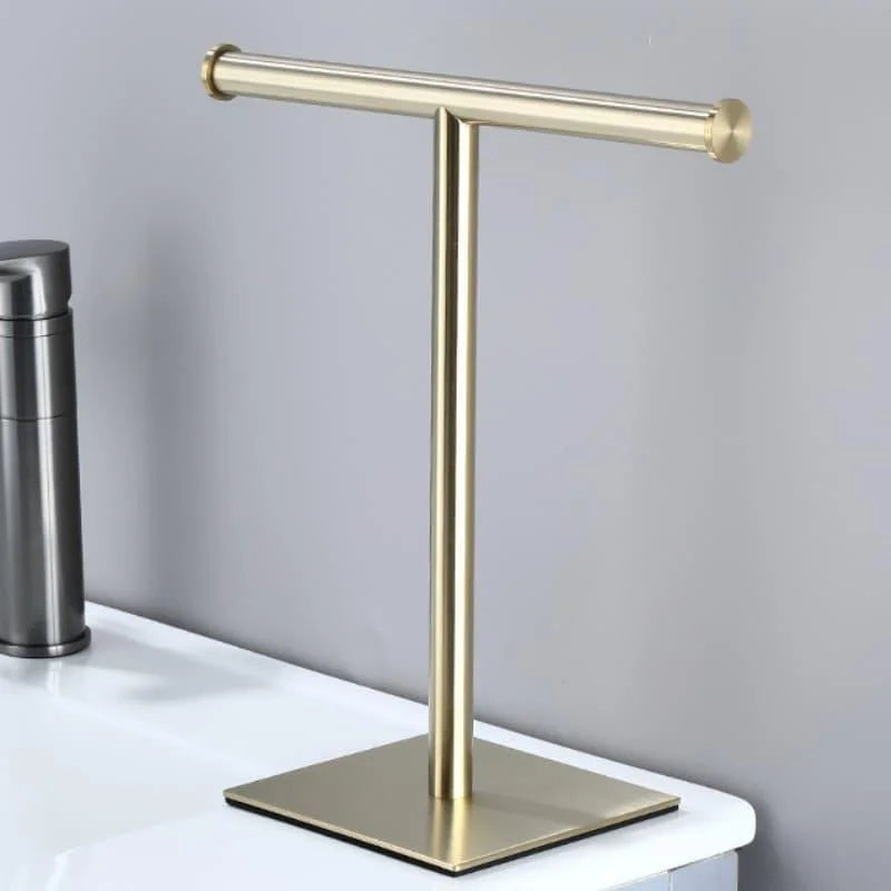 Freestanding Stainless Steel Towel Rack with Non-Slip Base – view 9