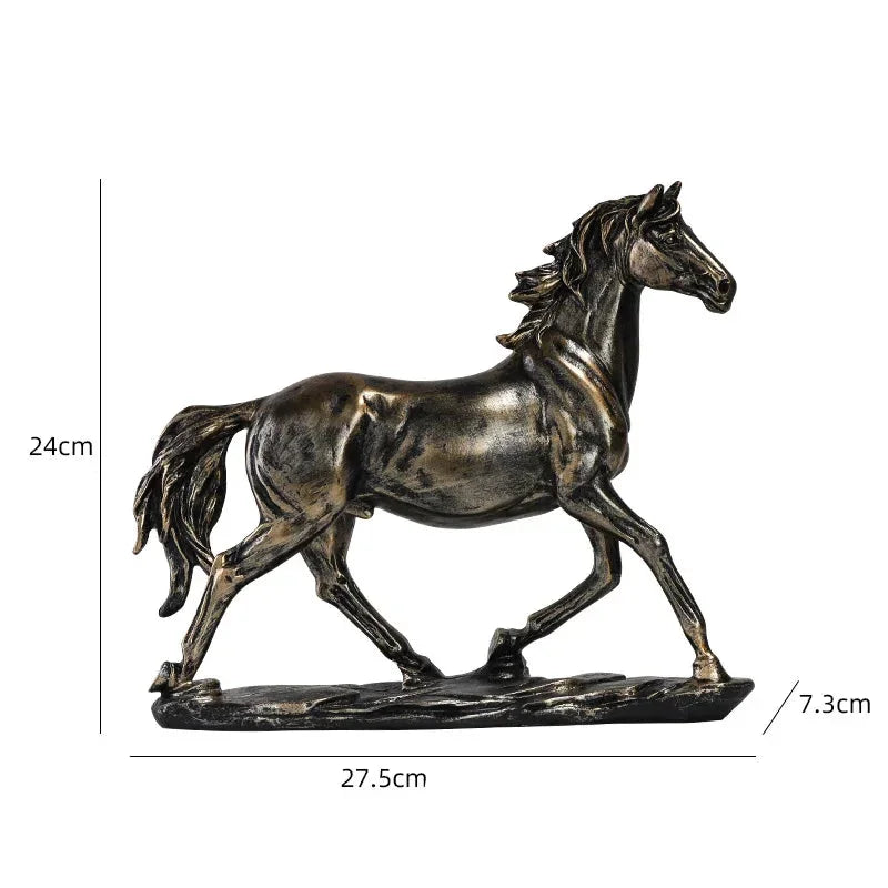 27.5cm Galloping Horse Resin Sculpture – view 7
