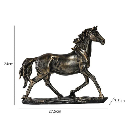 27.5cm Galloping Horse Resin Sculpture – view 7