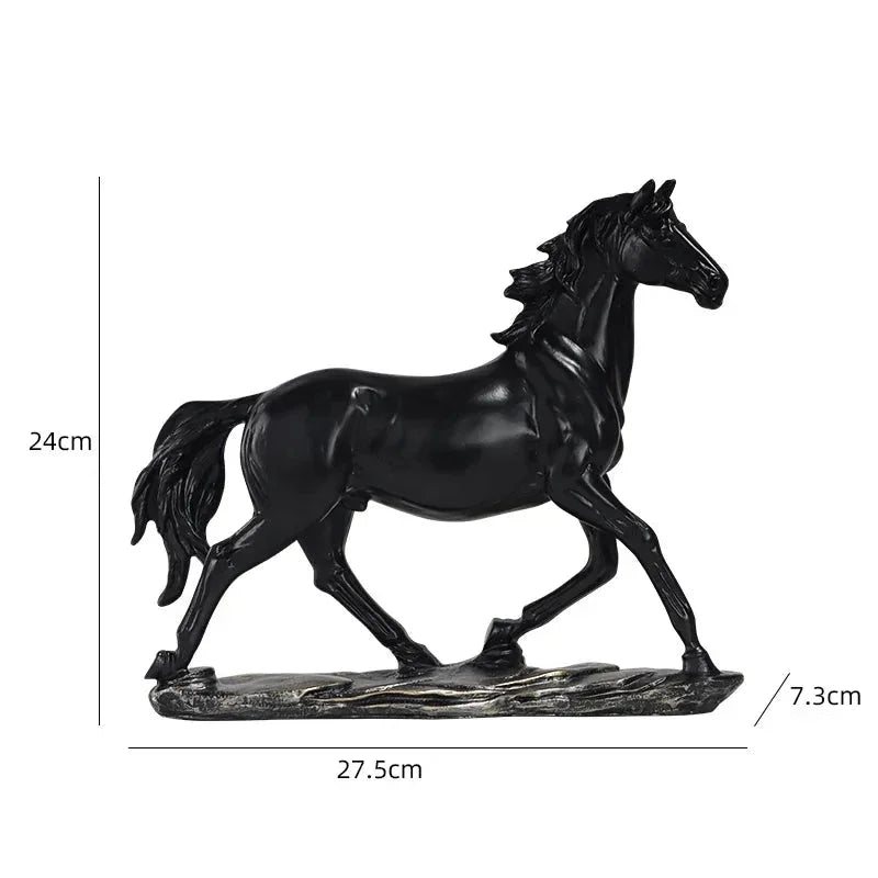 27.5cm Galloping Horse Resin Sculpture – view 8
