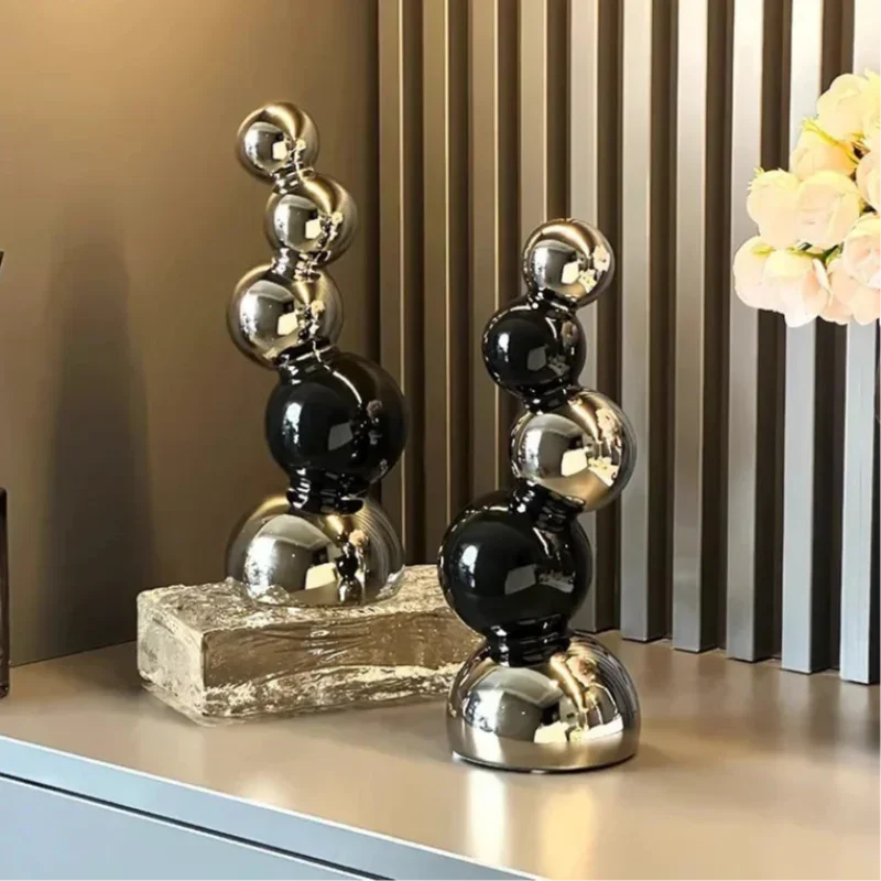 Geometric Ceramic Sphere Sculpture – 2 Models